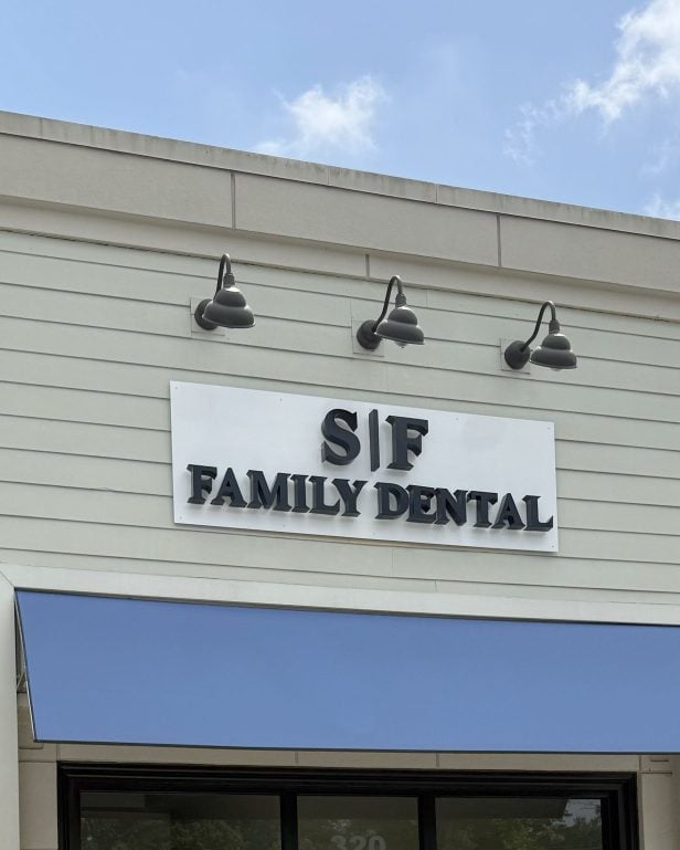 S|F Family Dental office exterior in Alpharetta, Georgia